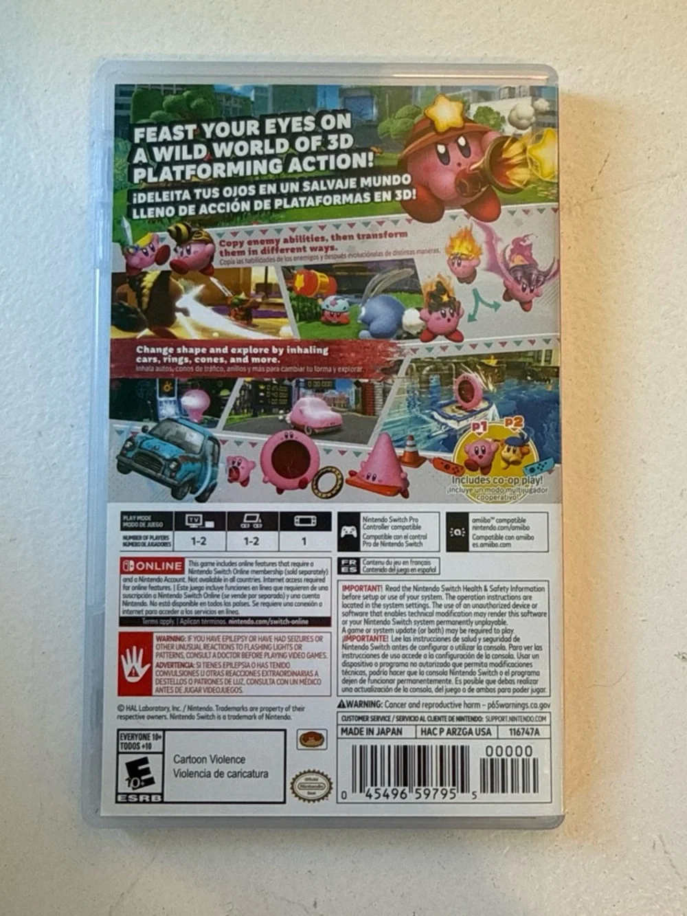 Nintendo Kirby and the Forgotten Land - Pink and Green Cover Art